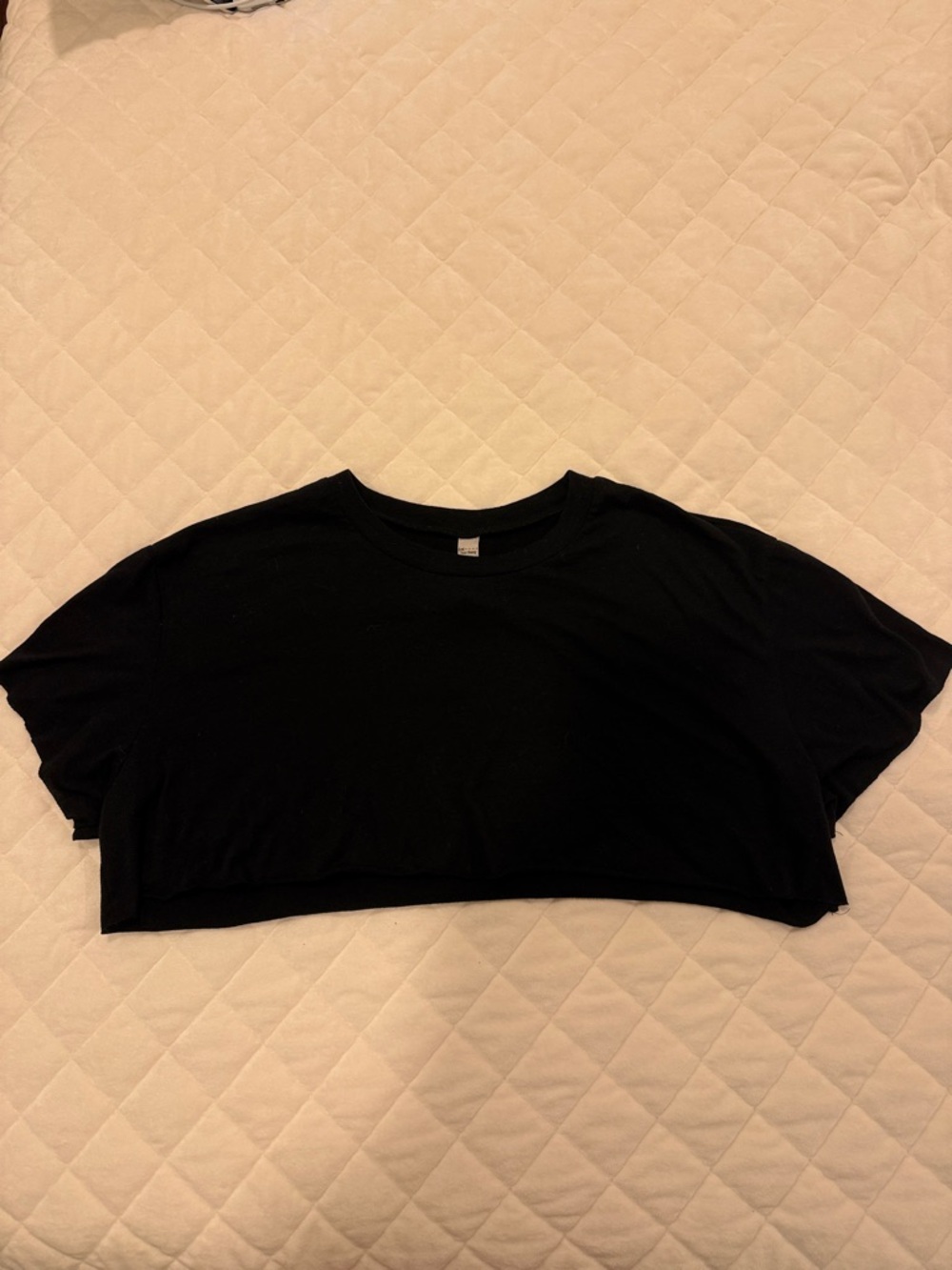 Alo Yoga Black Cropped Tee